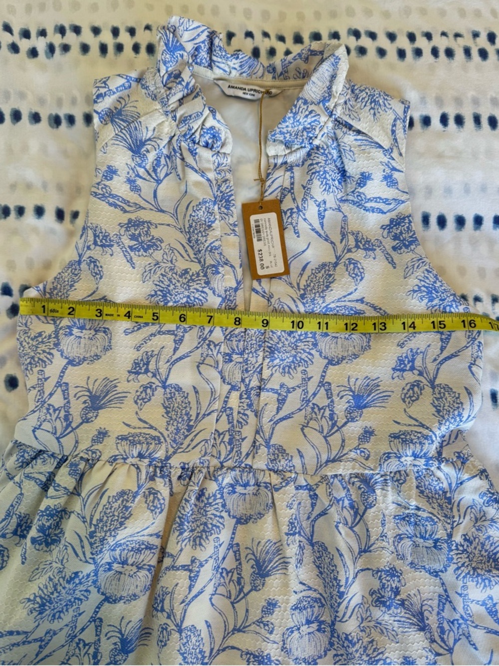 Amanda Uprichard Connolly Dress in English Blue - Size S - Picture 13 of 15